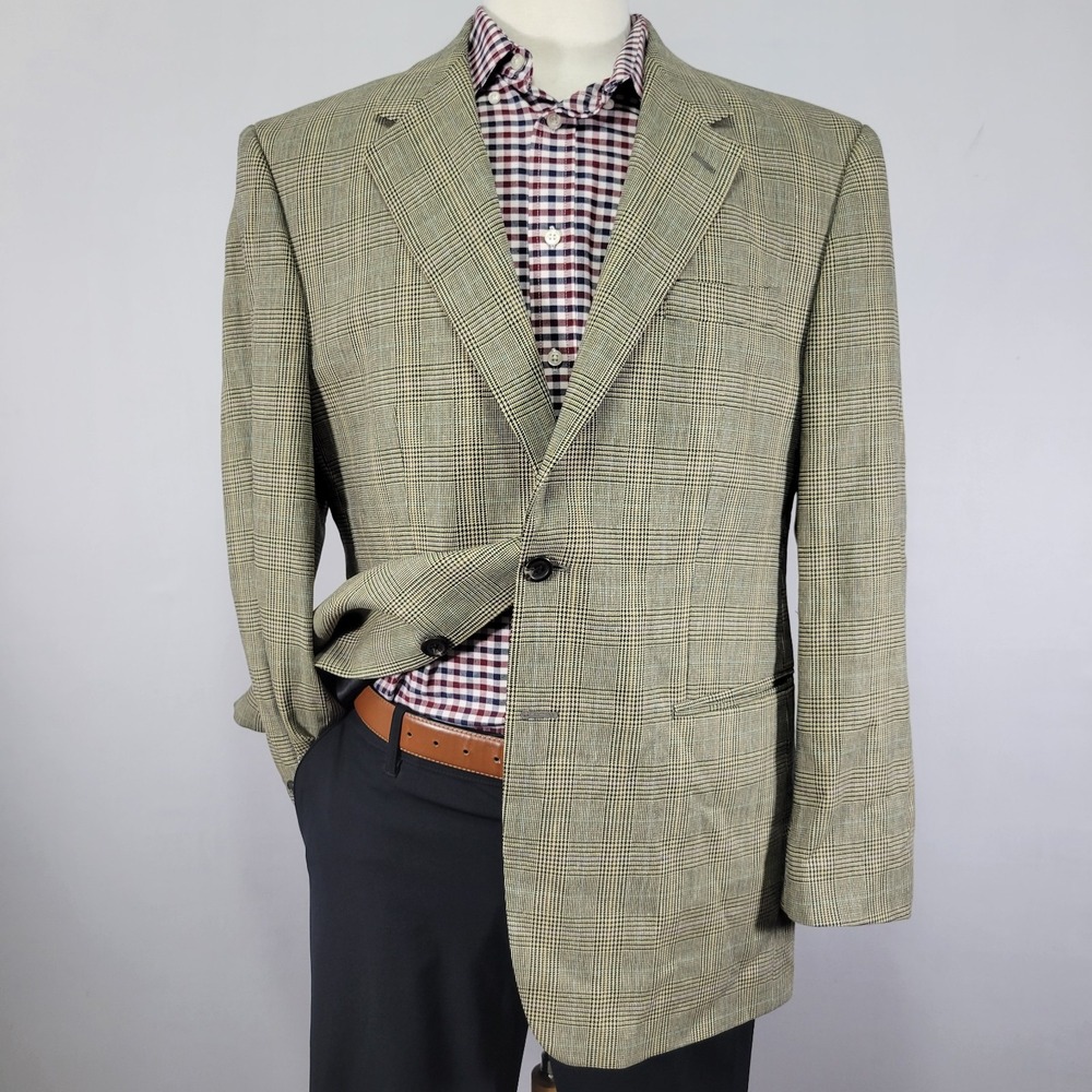 Lauren Ralph Lauren Men's Sport Coat Blazer Two Button‎ Multicolor Silk Wool 42R